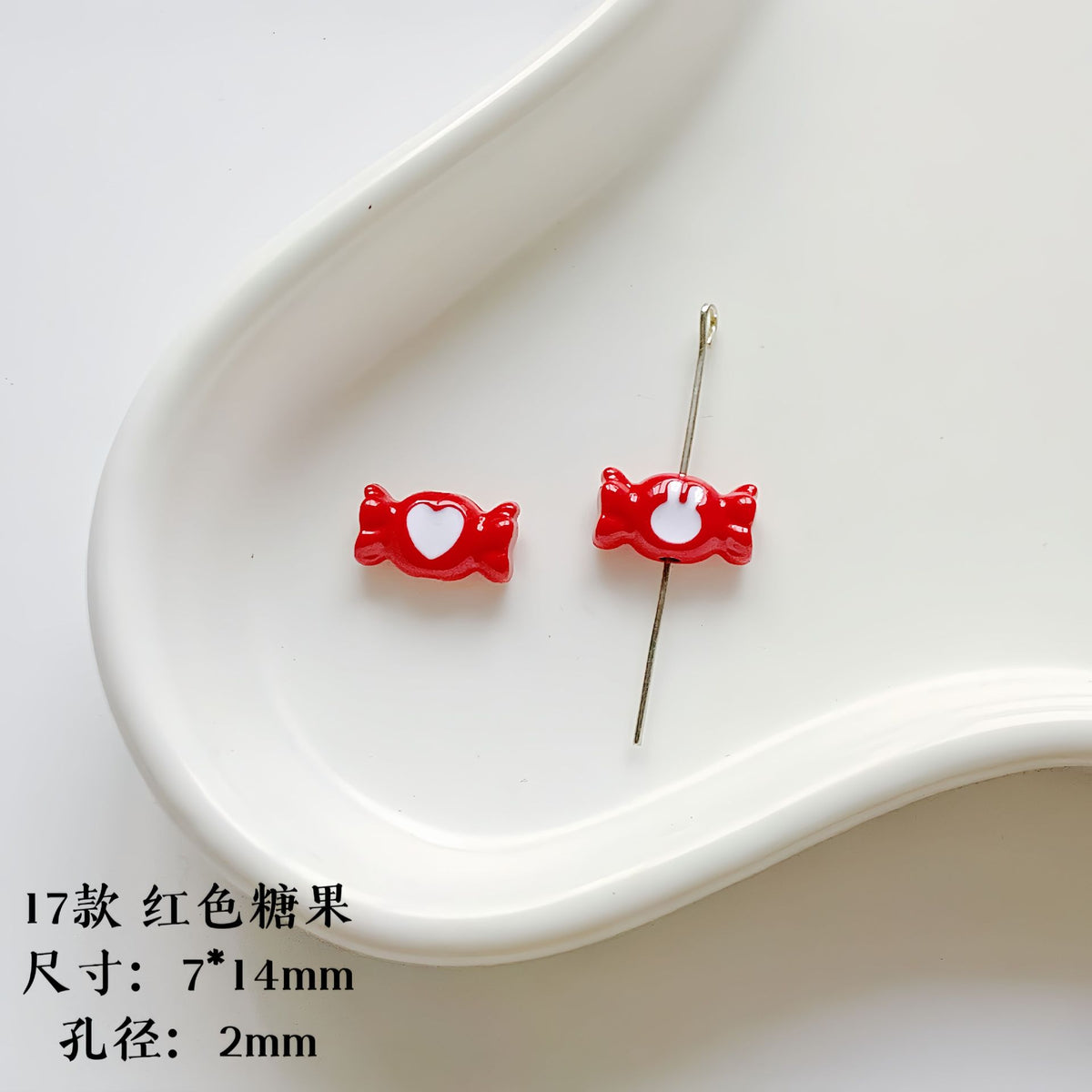 Christmas Enamel Alloy Metal Beads Festive Painted Designs 10pcs 13