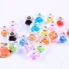 Acrylic Spacer Beads 14mm Glossy Transparent Dyed Core 100pcs