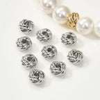 Brass Yarn Ball Metal Beads 7mm Twisted Design 10pcs 5