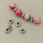 Alloy Flower Spacer Beads 6mm Tibetan Style 100pcs 3