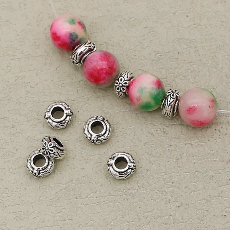 Alloy Flower Spacer Beads 6mm Tibetan Style 100pcs 3