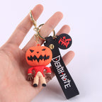 PVC Soft Halloween Pumpkin Man Keychain Colorful Spooky Charm 5