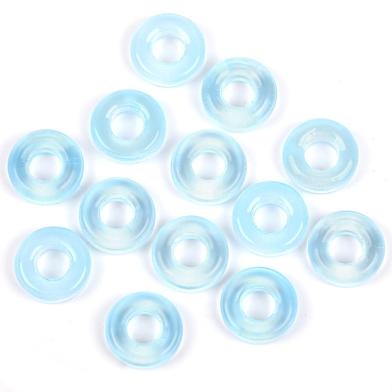 Glass Circle Spacer Beads 10mm Transparent 50pcs 17