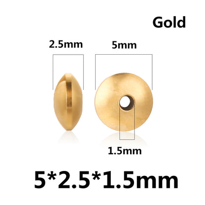 Stainless Steel UFO Spacer Beads 4-8mm Polished 100pcs 11