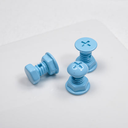 Painted Screws Acrylic Beads 16mm Colorful Mixed 50pcs 15