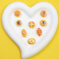 Glossy Bread Resin Beads Round 2.3mm Hole Warm Golden Colors 20pcs 14