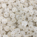 Frosted Round Acrylic Beads 8-10mm Transparent Gold Star 100pcs