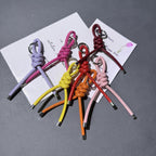 Braided PU Leather Keychain Knot Design Colorful 15cm 3pcs 2