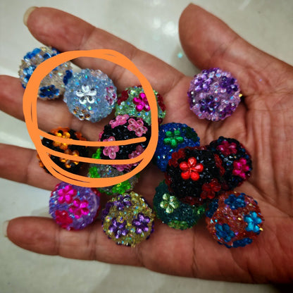 Crystal Bubblegum Beads 20mm Plum Blossom Cluster Mixed Colors 50pcs 13