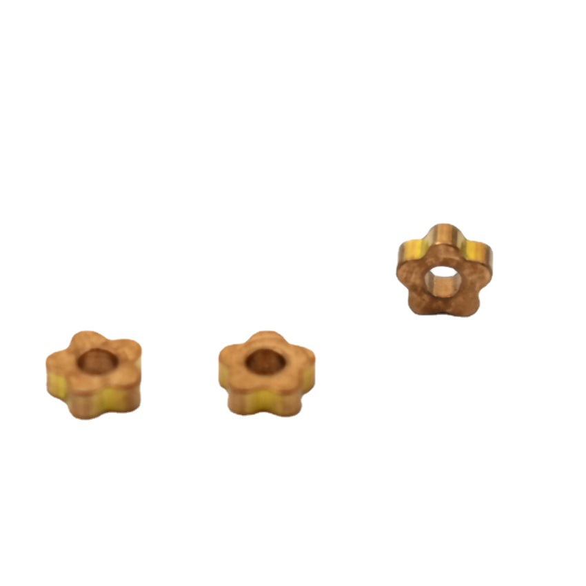 Brass Plum Shaped Spacer Beads 3mm Vintage Tone 100pcs 4