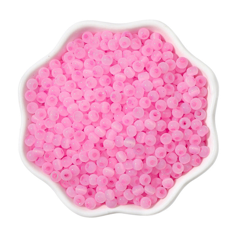 Cat Eye Jade Ice Seed Glass Beads 4mm Soft Pastel Translucent 150pcs 9