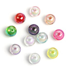 Transparent Round Acrylic Beads 16mm UV Plating Colored 100pcs 5