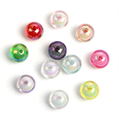 Transparent Round Acrylic Beads 16mm UV Plating Colored 100pcs 5