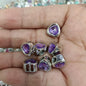 Colored Heart Flat Acrylic Beads 12mm Rhinestone Embeded 100pcs 5
