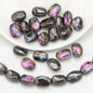 Electroplated Irregular Stone Glass Beads 11x15mm Multicolor 40pcs 11