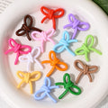 Colorful Hollow Bow Acrylic Beads 27mm Mixed Colors 100pcs 2
