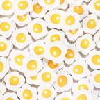 Flower Clay Beads 9mm Fried Egg Design Polymer 100pcs