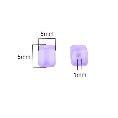 Frosted Sugar Seed Glass Beads 5mm Pastel Mixed Colors 100pcs 4
