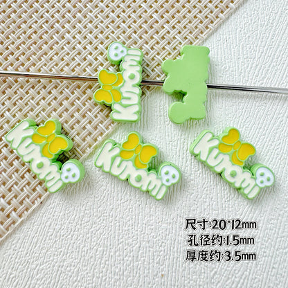 Signboard Metal Beads Painted Sanrio Series Colorful 10pcs 29