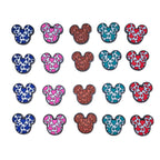Silicone Focal Beads Mickey Head Multi-Color Spotted Pattern 20pcs 5