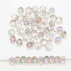 Glass Faceted Spacer Beads 8mm Plating Metallic Color 60pcs 30