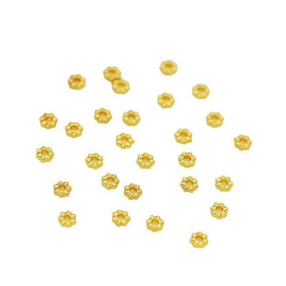 Zinc Alloy Snowflake Spacer Beads 4mm 6mm Tibetan Style 1000pcs 6