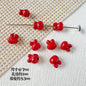 Rabbit Metal Beads 7mm Baking Painted Granular Alloy 30pcs 9