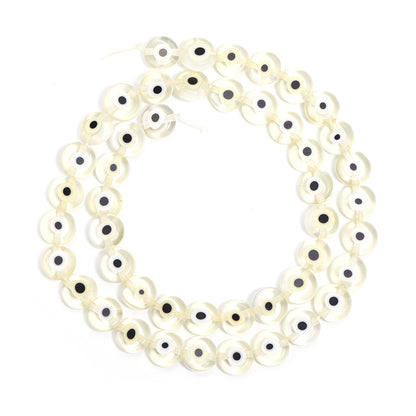 Flat Millefiori Evil Eye Lampwork Seed Glass Beads 4mm 90pcs 14