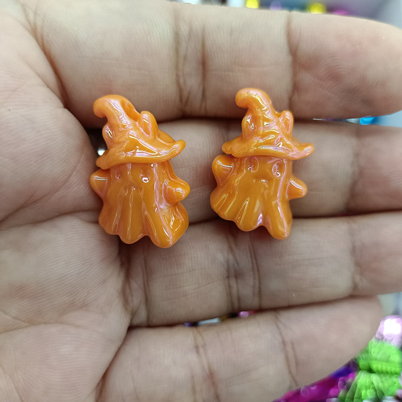 UV Plating Ghost Acrylic Beads 16x22mm Glossy Colorful 100pcs 12