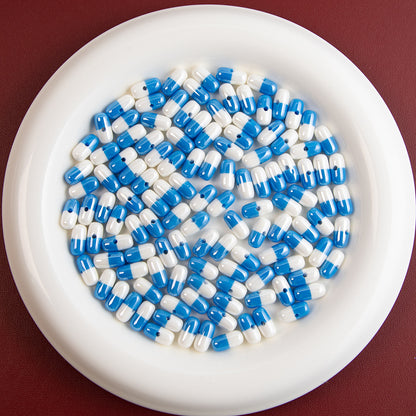 Plating Capsule Resin Beads 12mm Glossy Two Tone 20pcs 7
