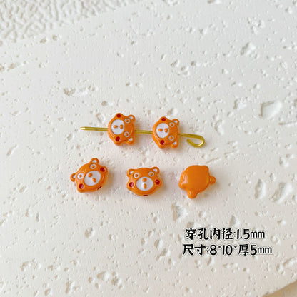 Teddy Bear and Game Controller Metal Beads Painted Alloy 10pcs 11
