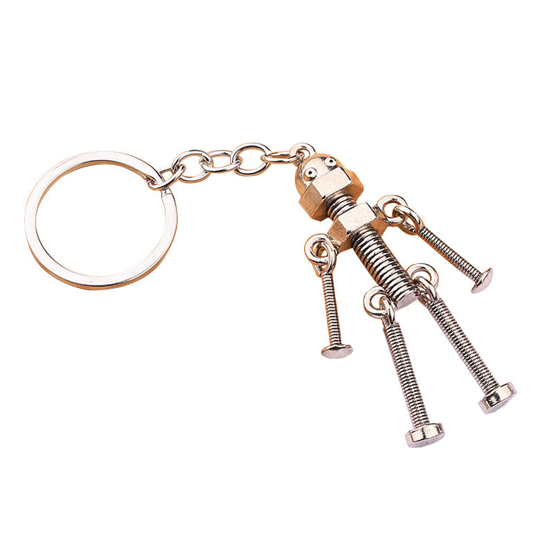 Articulated Alloy Robot Keychain Industrial Design Charm 5