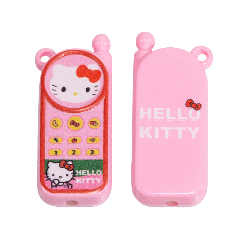 Hello KT & Pingu Phone Acrylic Square Beads 40mm 10pcs 9