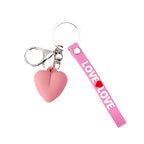 Resin Heart Keychain with Love Strap Pastel Colors 5