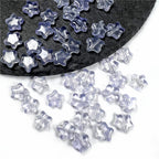 Small Star Czech Glass Beads 8mm Translucent Gold Flecked 50pcs 33