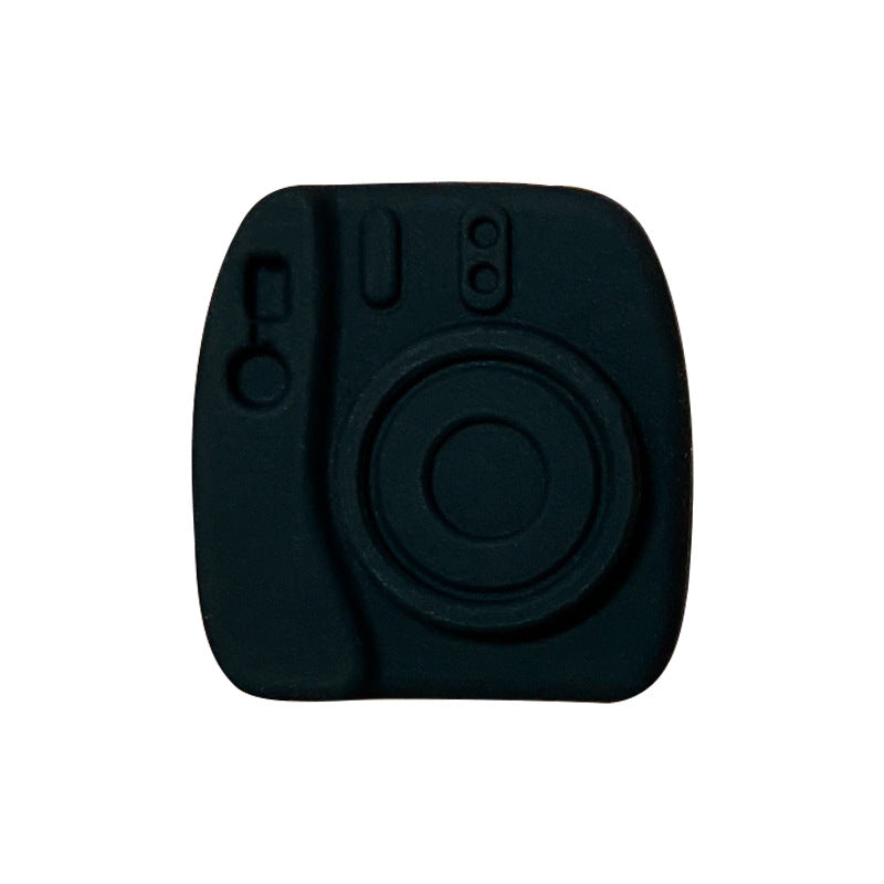 Silicone Focal Beads Camera Solid Color Embossed 20pcs 15