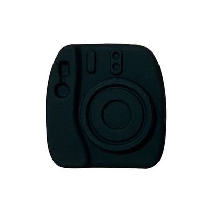Silicone Focal Beads Camera Solid Color Embossed 20pcs 15