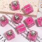 Crocore Square Rhinestone Beads 21mm Acrylic Textured Facet 5pcs 8