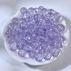 Transparent Glass Beads 10mm Soft Pastel Glossy Finish 100pcs 4