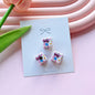 Checkered Square Acrylic Beads 12mm Hello KT Mixed Colors 20pcs 9