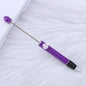 Beadable Pen Plastic Colorful Heart Top Black Ink 150mm 8