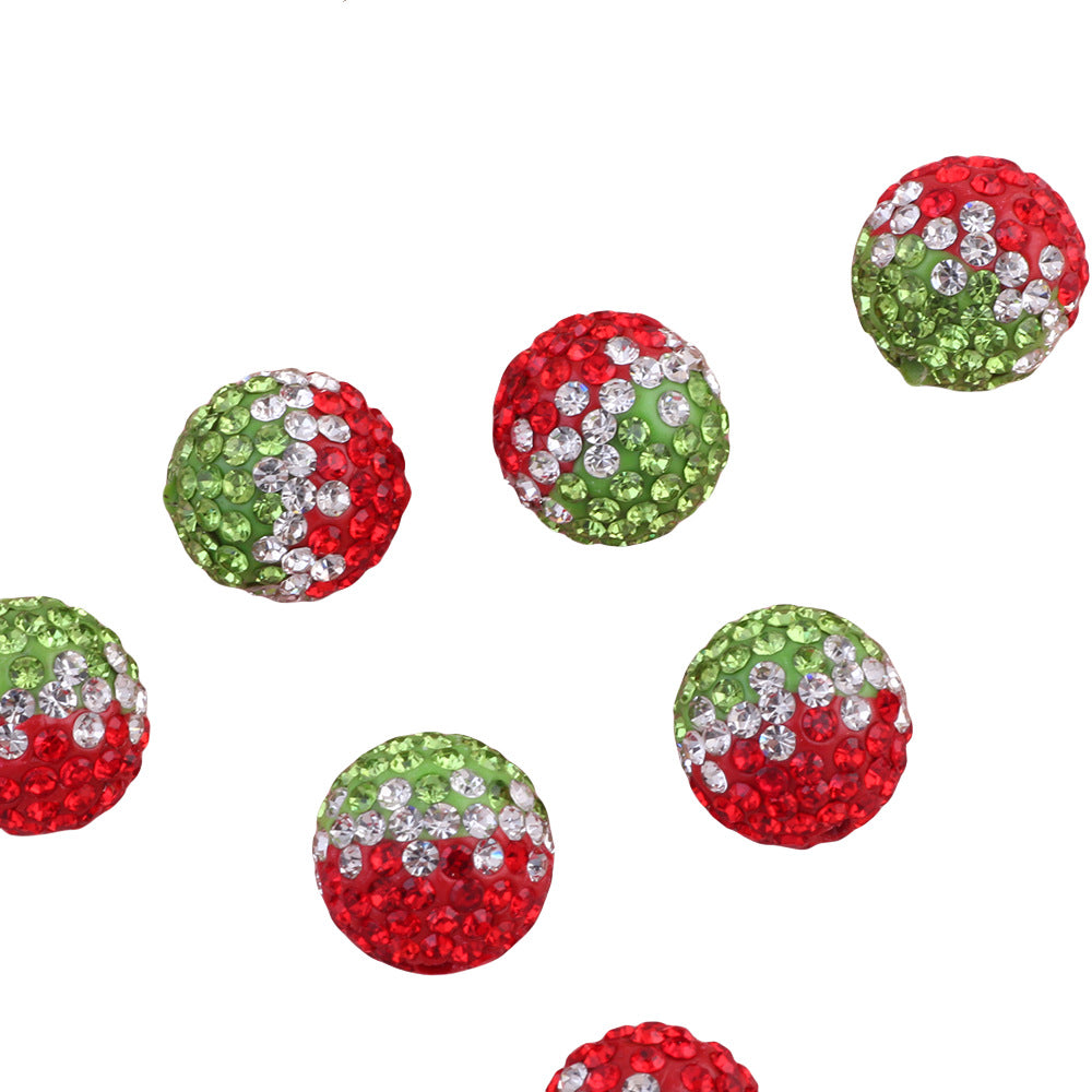 Full Rhinestone Ball Rhinestone Beads 16mm Watermelon Polymer Clay 10pcs 5