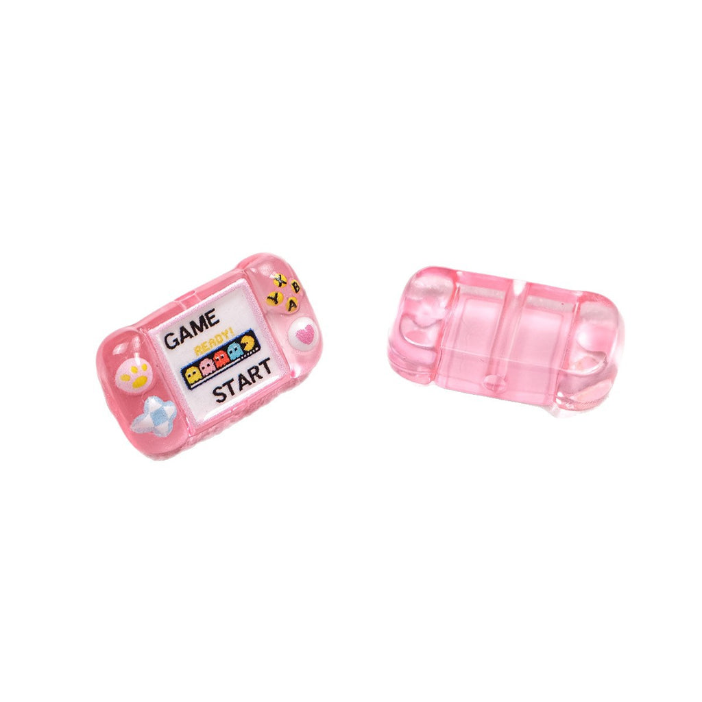 Clear Square Acrylic Beads 25mm Game Console Printed 10pcs 3