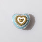 Heart Bear Rhinestone Acrylic Focal Beads 27.5x24.6mm 10pcs 8