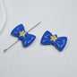 Painted Star Bow Acrylic Beads 28mm Glossy Mixed Colors 30pcs 15