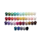 Pearl Glass Beads 8mm Imitation Smooth Glossy Mixed Colors 100pcs 5