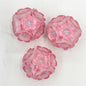 Flower Clay Beads 22mm Shimmer Five Petal Cluster Bubblegum 10pcs 3