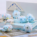 Hand Painted Acrylic Beads 16mm Blue Tone 10pcs 3