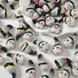 Ceramic Santa Claus and Clown Series Clay Beads Hand Painted 10pcs 6