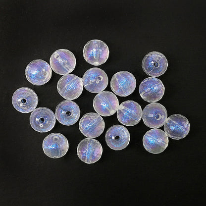 Transparent Aurora Laser Acrylic Beads Iridescent Mixed Shapes 2pcs 23